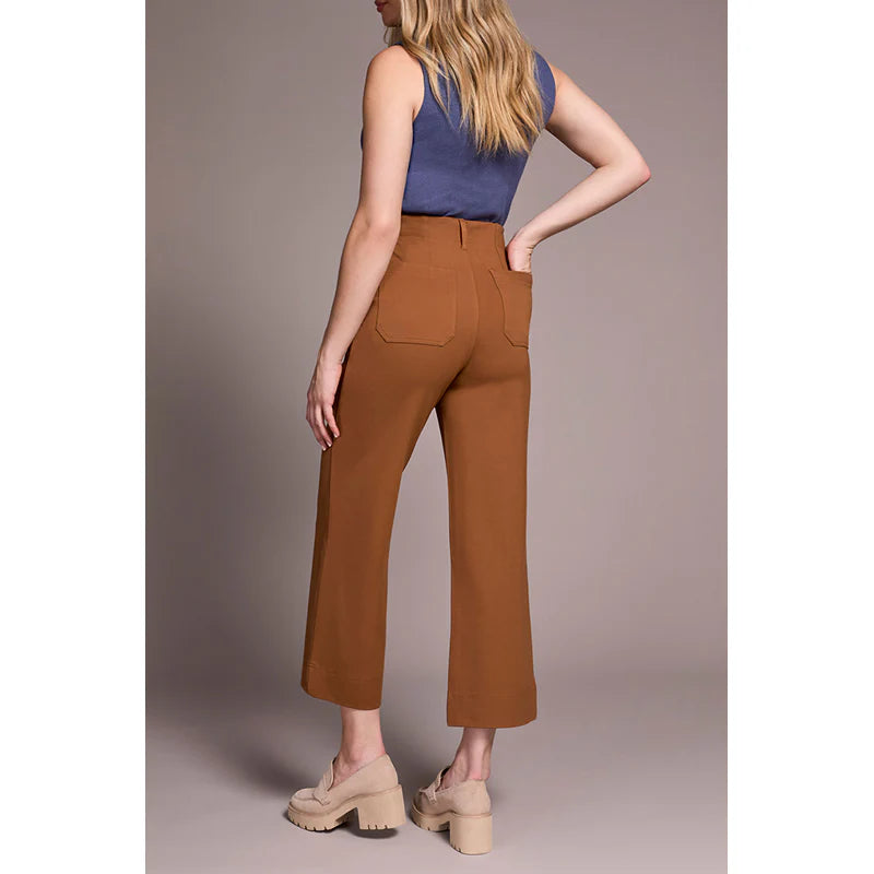 High Rise Fly Front Capri by Tribal