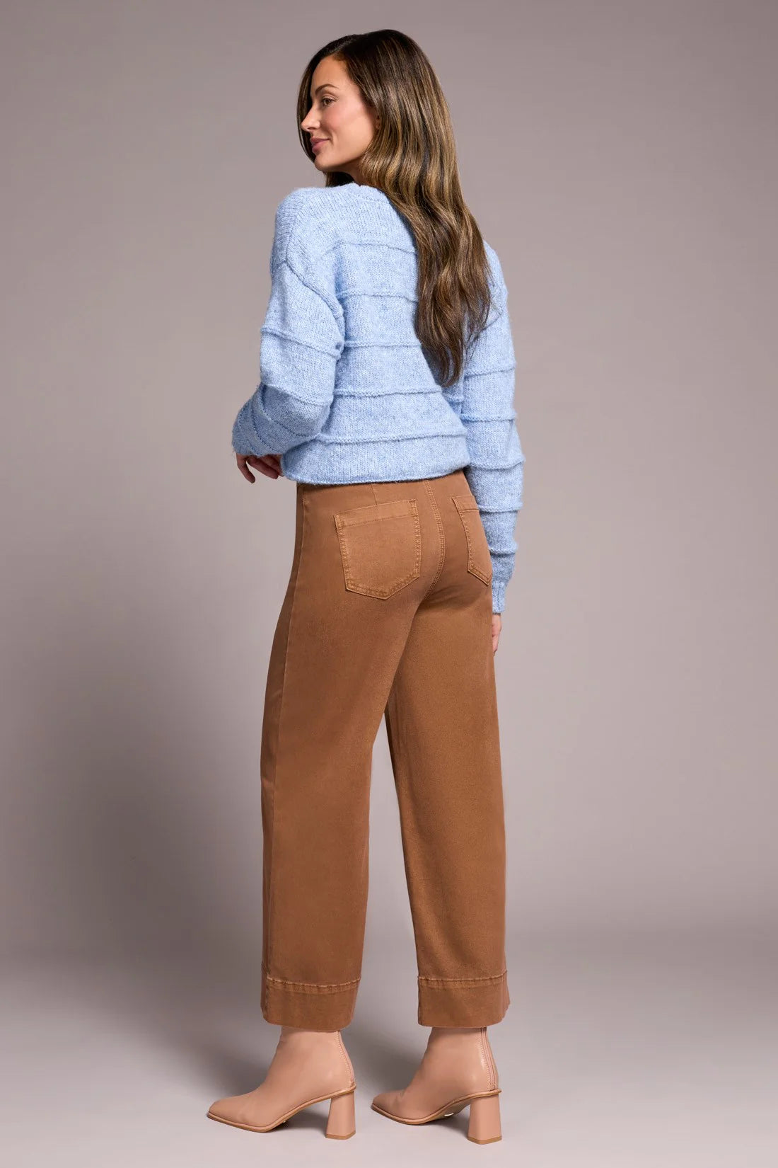 High Rise Fly Front Palazzo by Tribal
