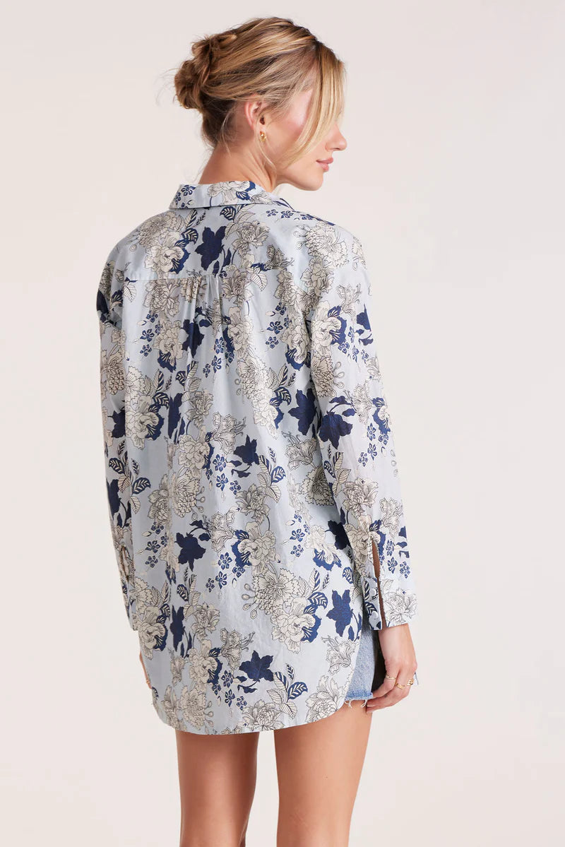 Drop Shoulder Button Front Tunic by Bobi Los Angeles