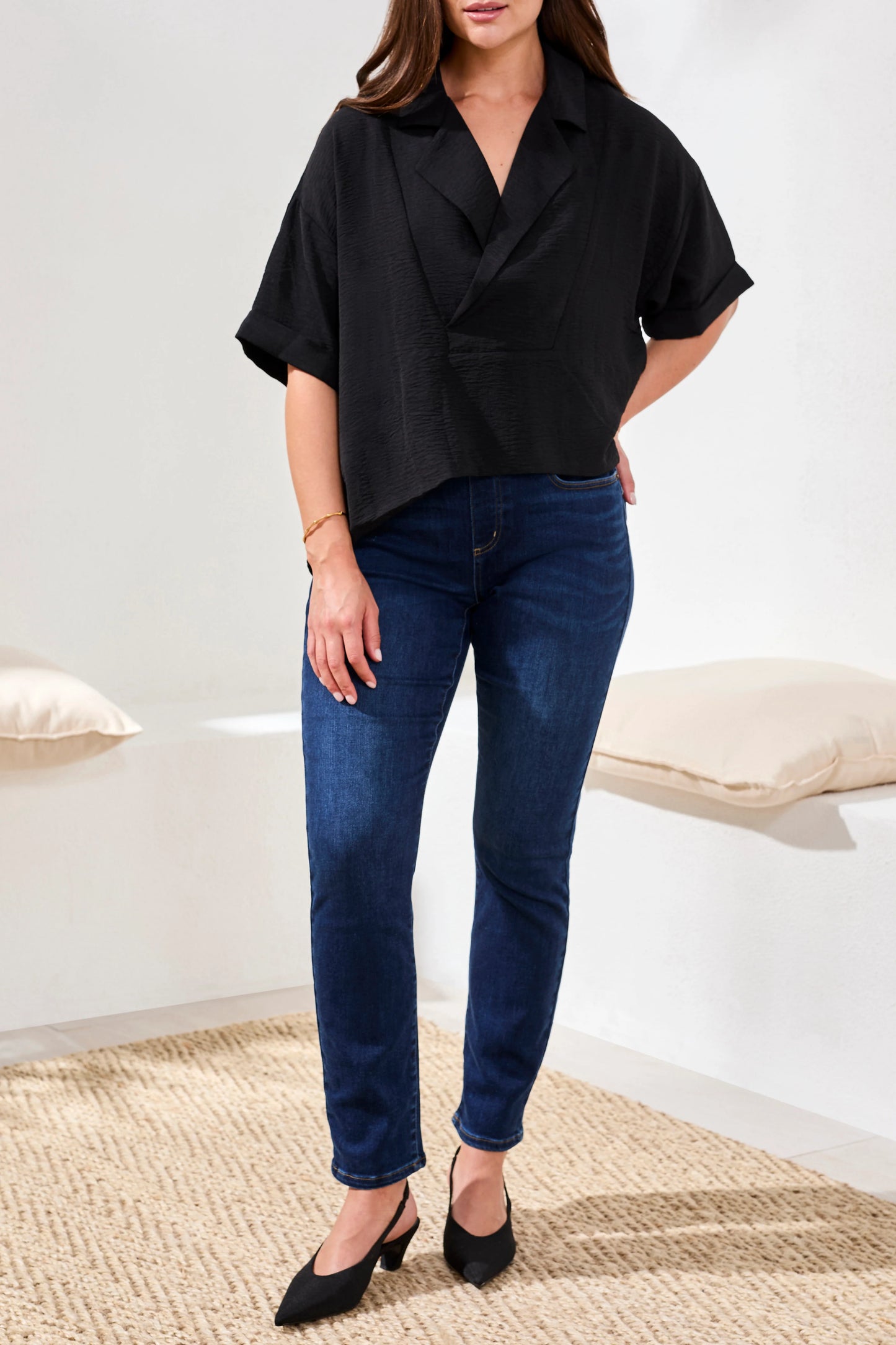 Sophia Curvy Pull On Slim Jeans by Tribal
