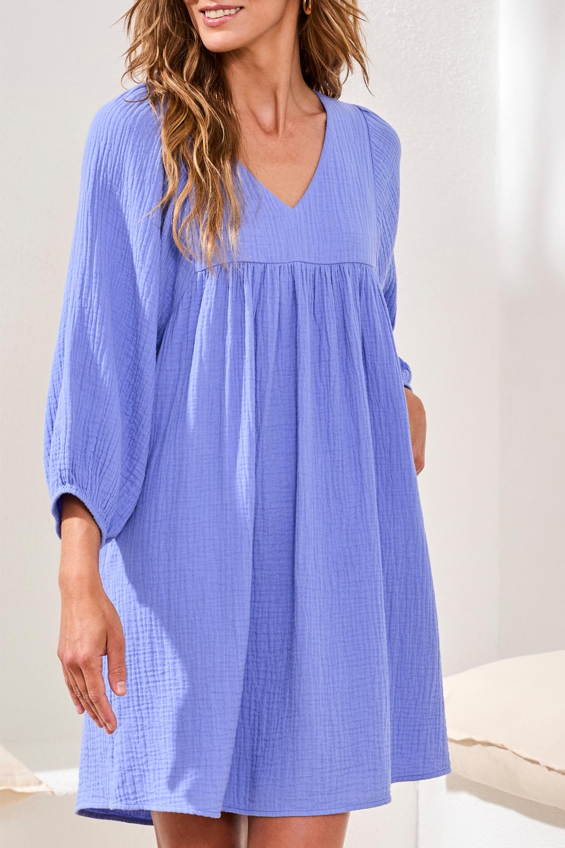 Puff Sleeve Dress with Pockets by Tribal