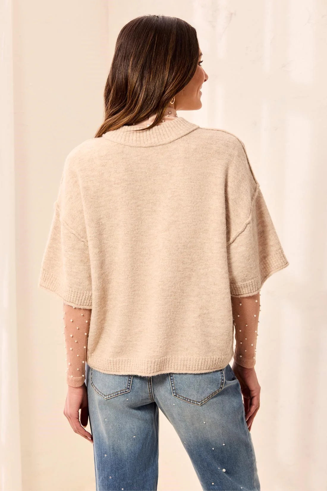 Lofty Elbow Sleeve Crew Neck by Tribal