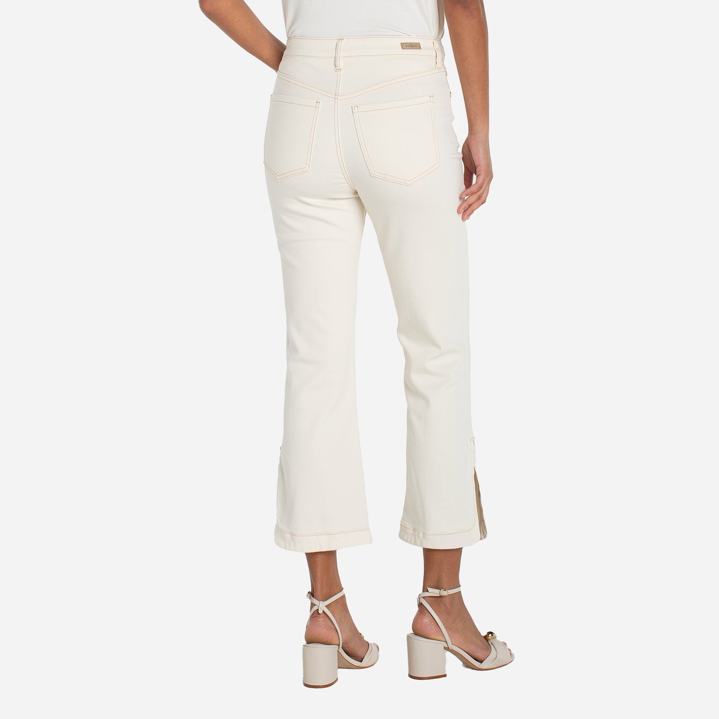 High Rise Hannah Crop Flare With Tulip Hem by Liverpool
