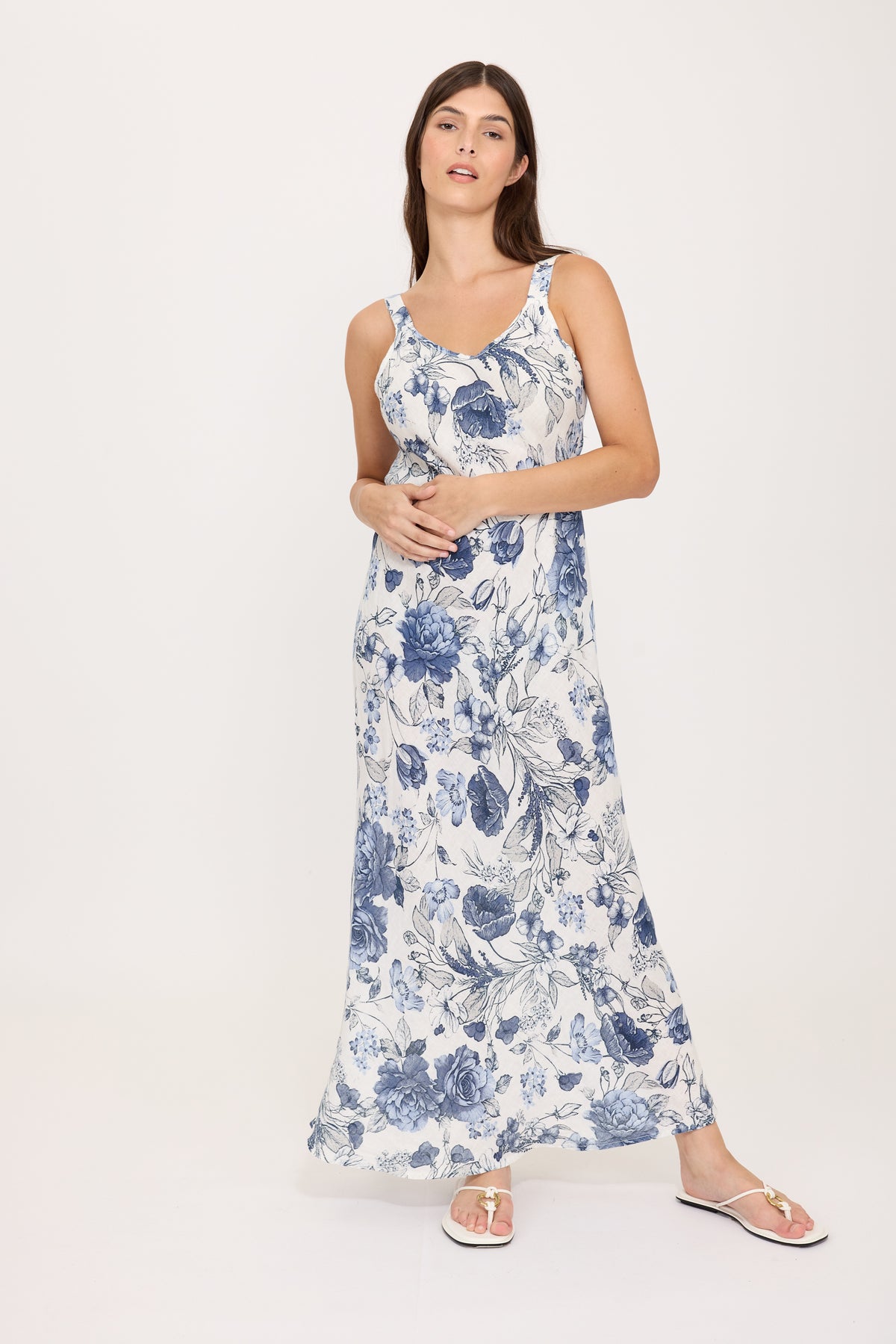 Linen Slip Dress by Pistache