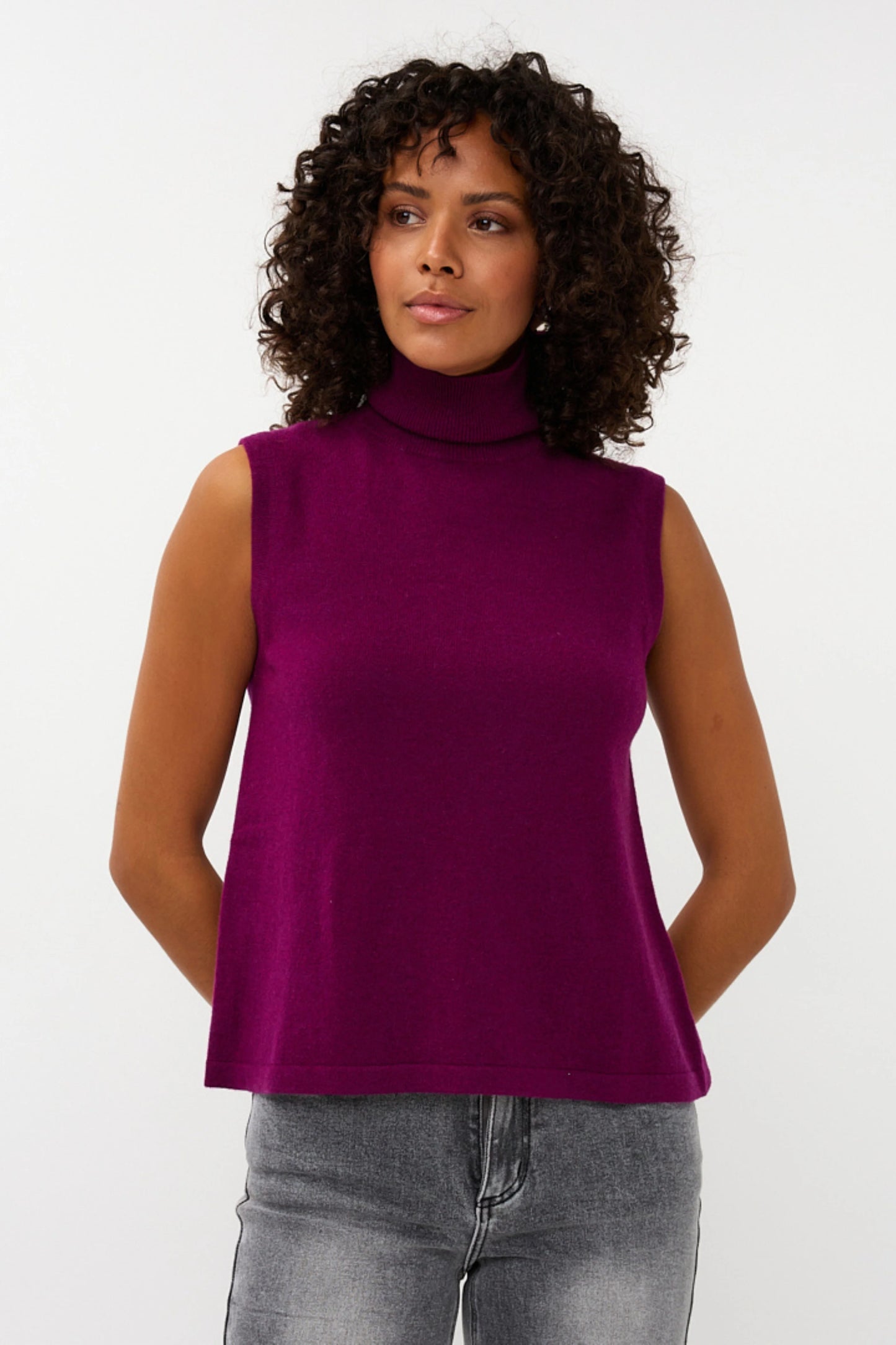 Sweater Wool Sleeveless Col by Esqualo
