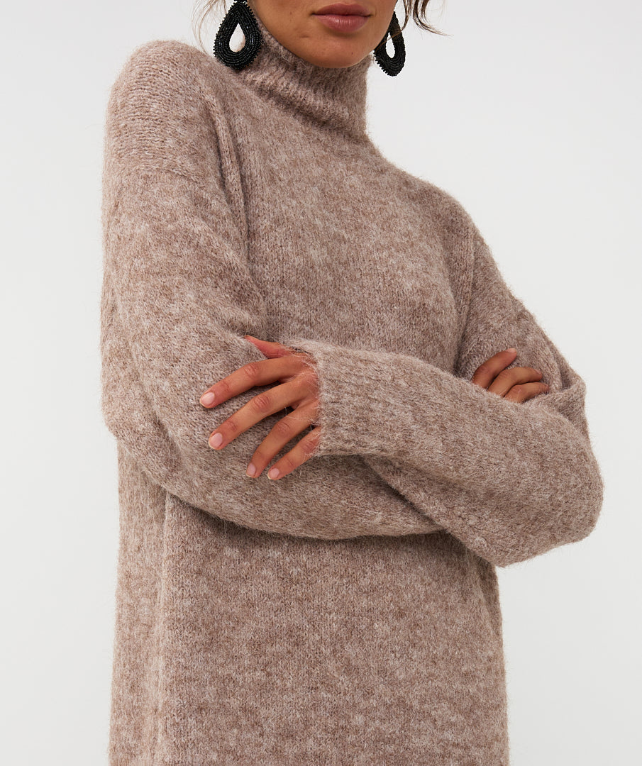 Dress Melange Hairy Col by Esqualo