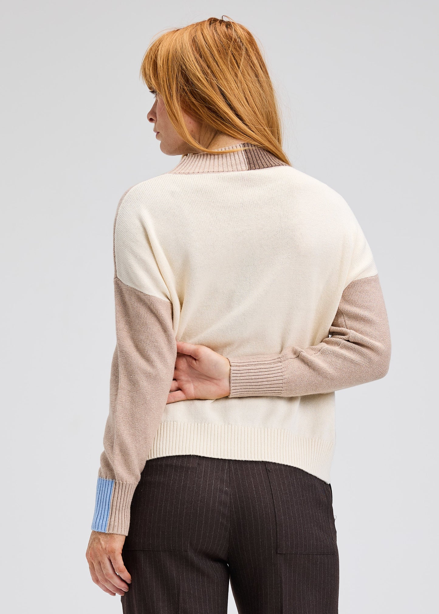 Color Block Trim Sweater by Zaket and Plover