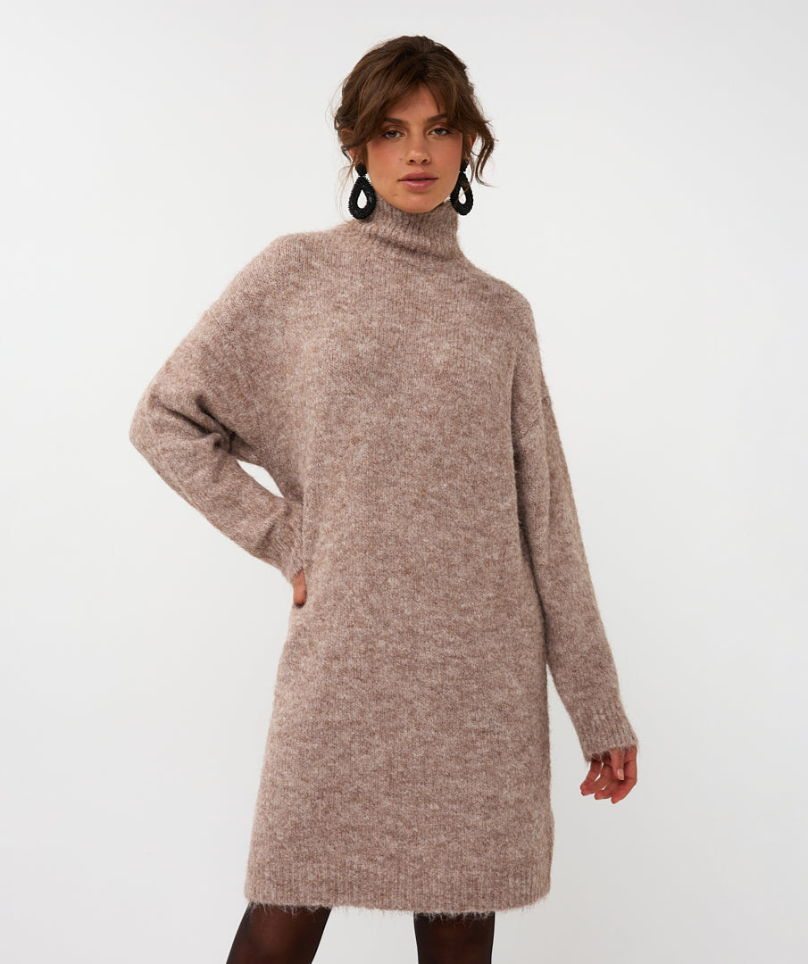 Dress Melange Hairy Col by Esqualo