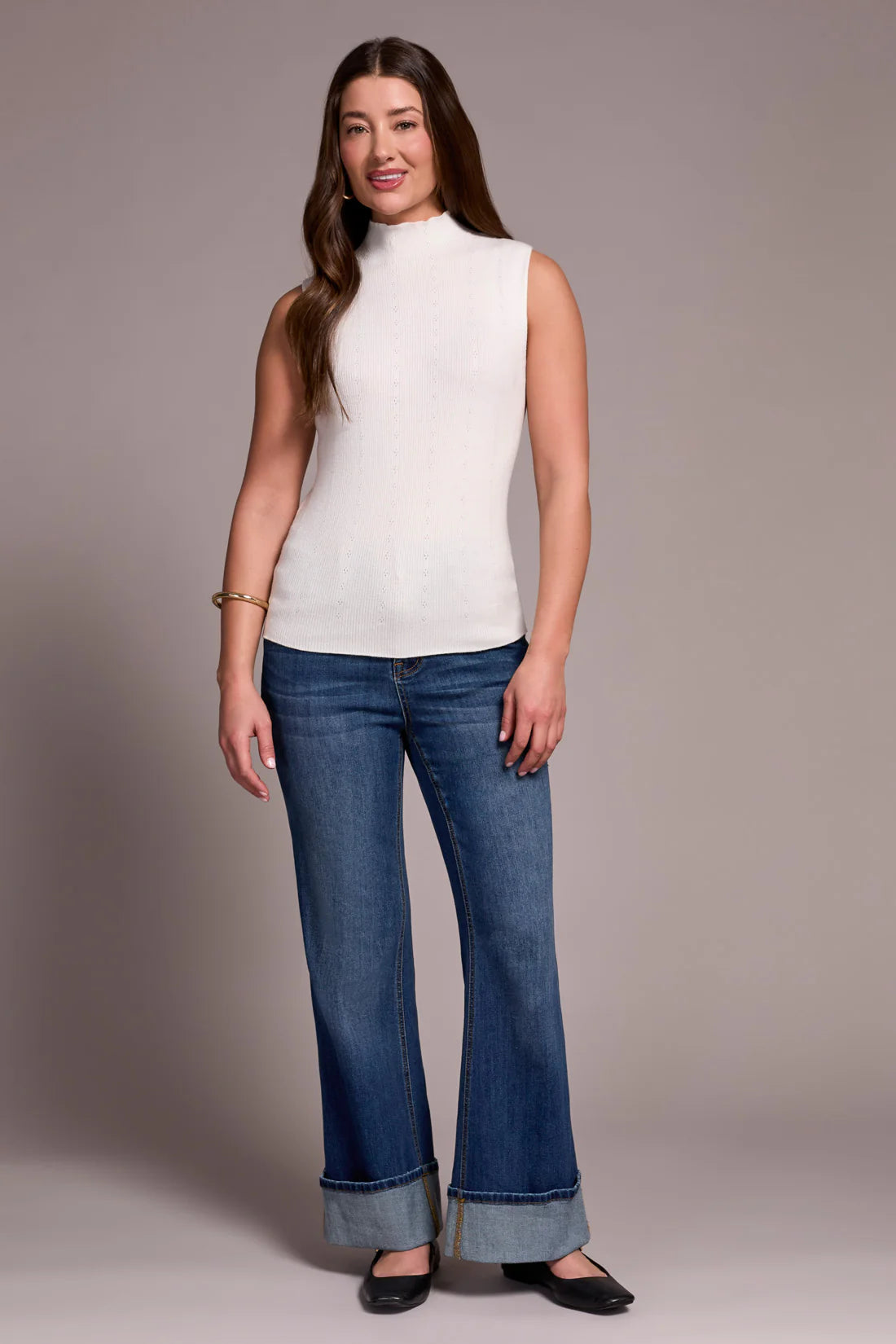 Sleeveless Mock Neck Top by Tribal