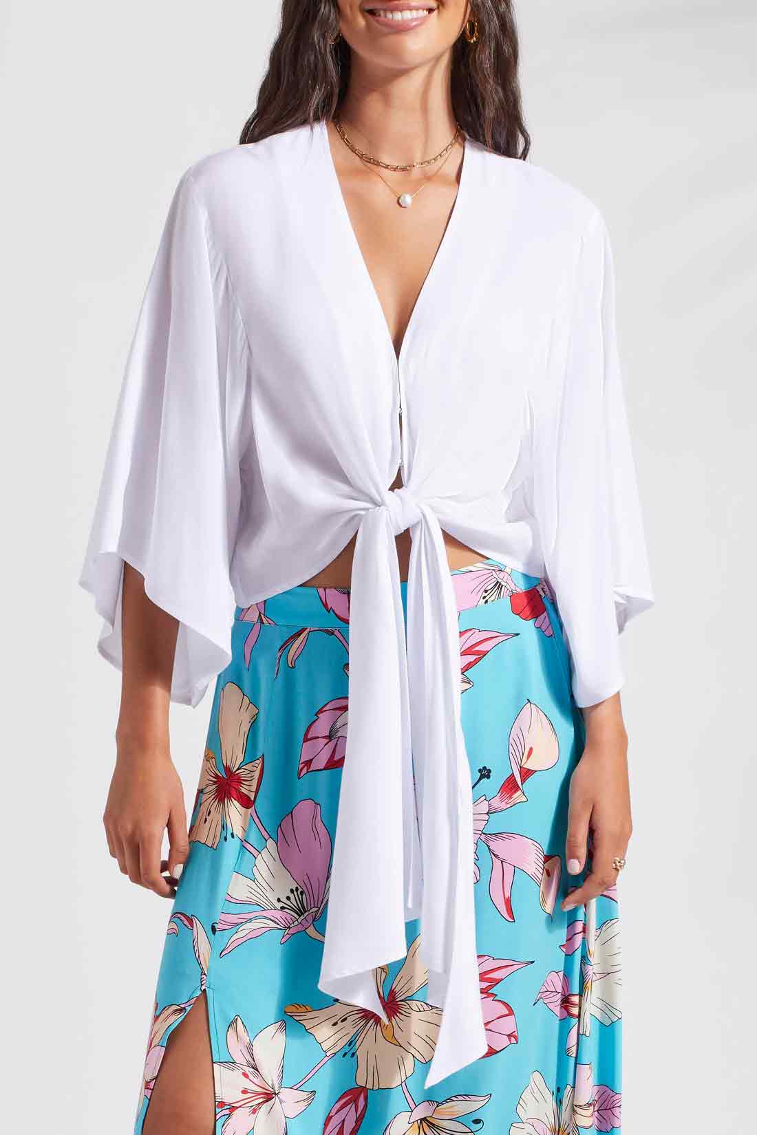 Kimono Top with Front Tie by Tribal