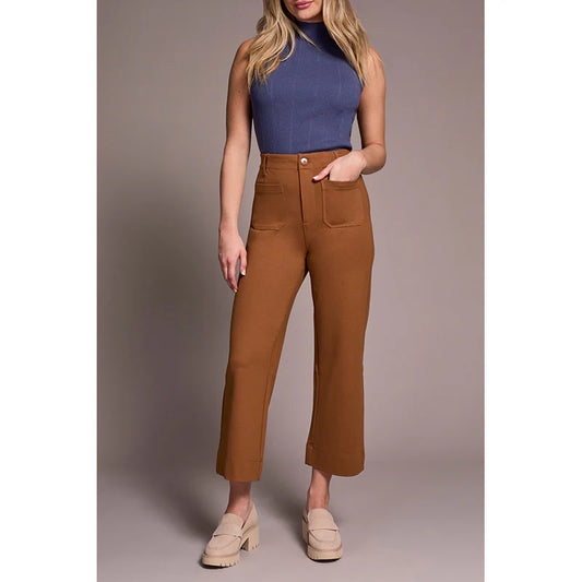High Rise Fly Front Capri by Tribal