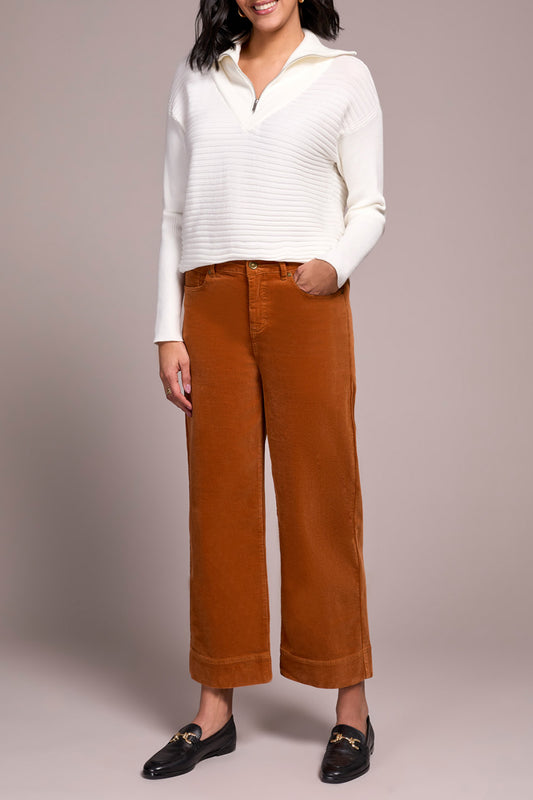 High Rise Fly Front 5 Pocket Pants by Tribal