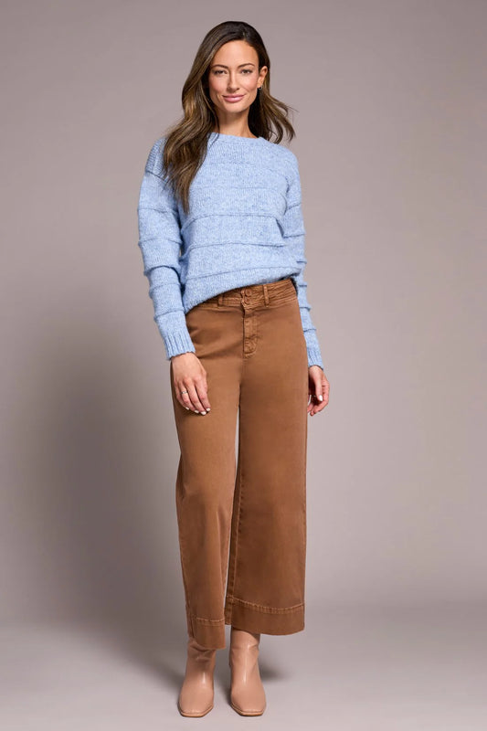 High Rise Fly Front Palazzo by Tribal