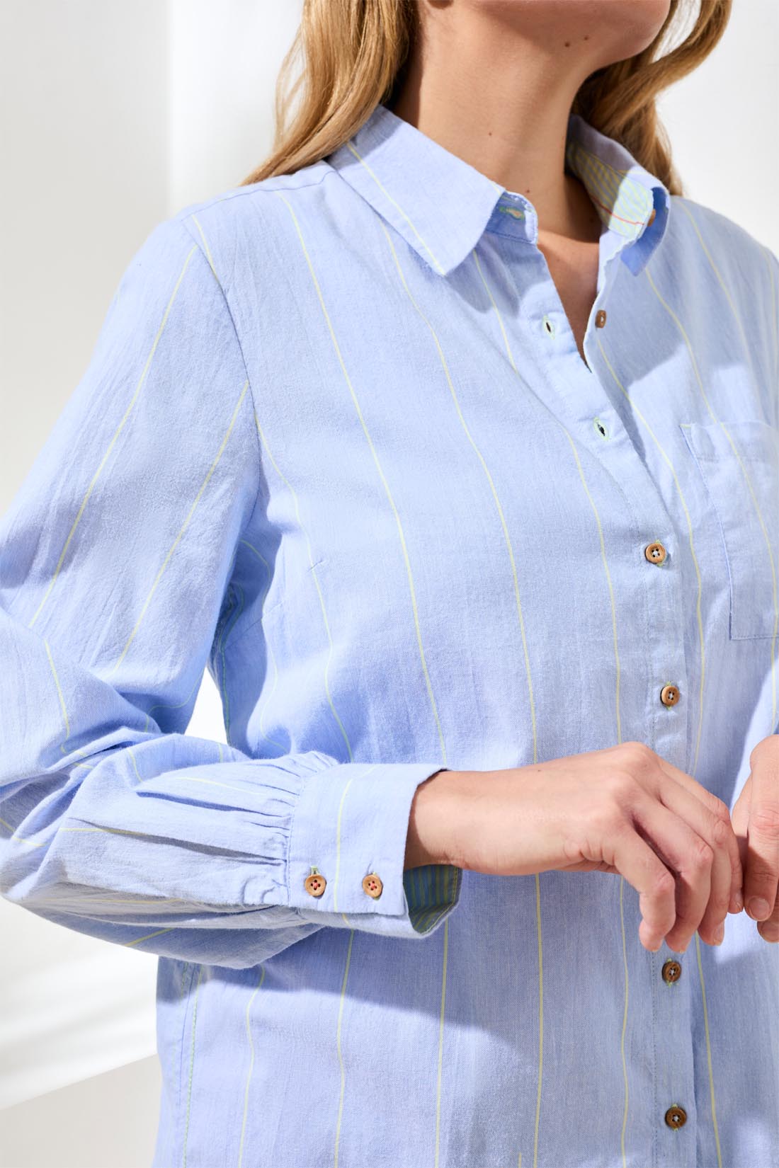 Long Sleeve Button Front Shirt by Tribal
