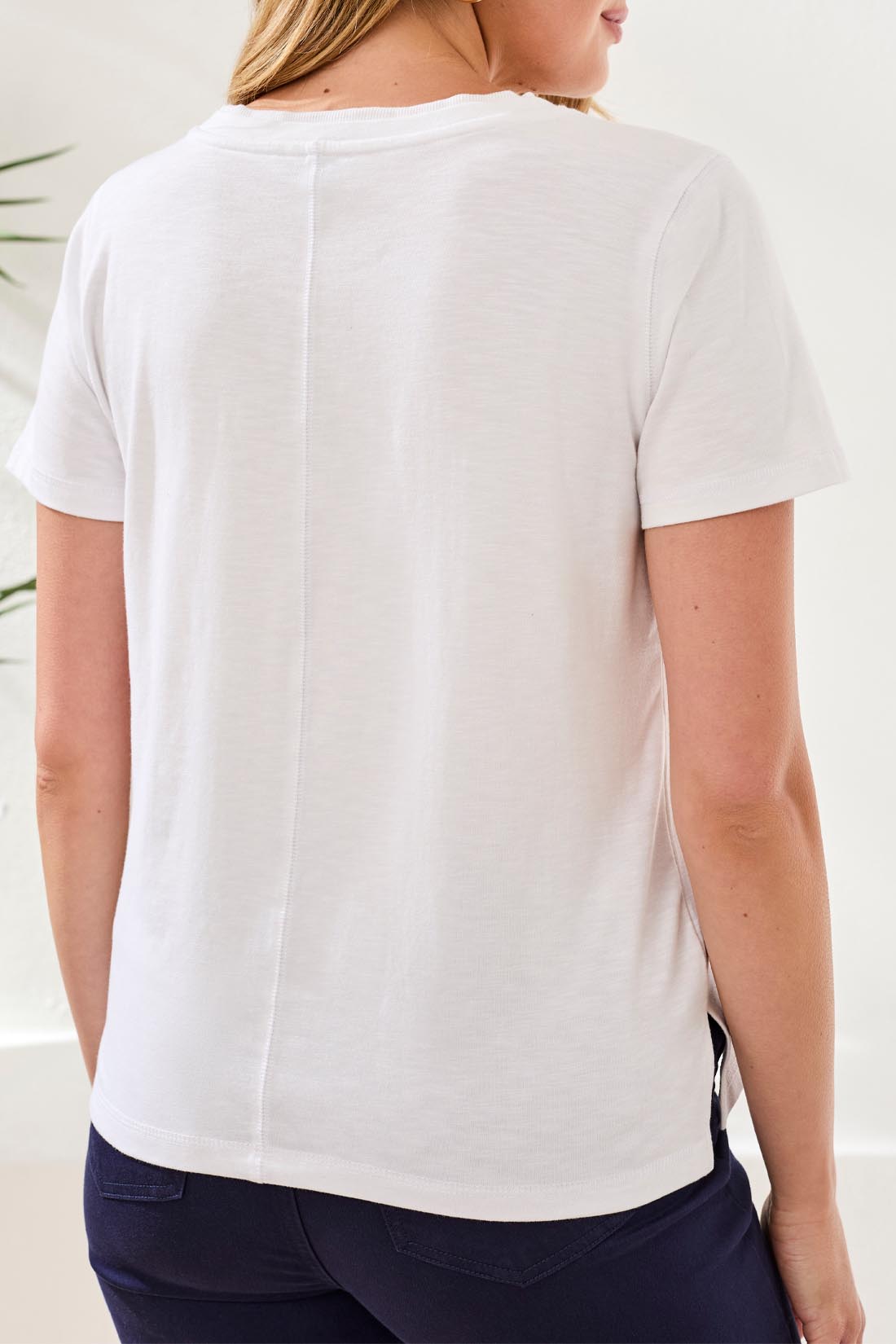 Short Sleeve V Neck Top by Tribal