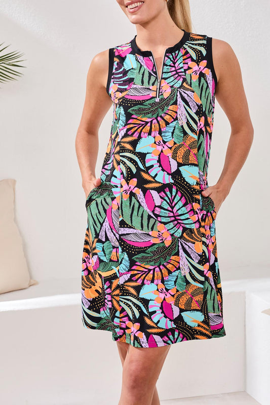 Sleeveless Crew Neck Dress by Tribal