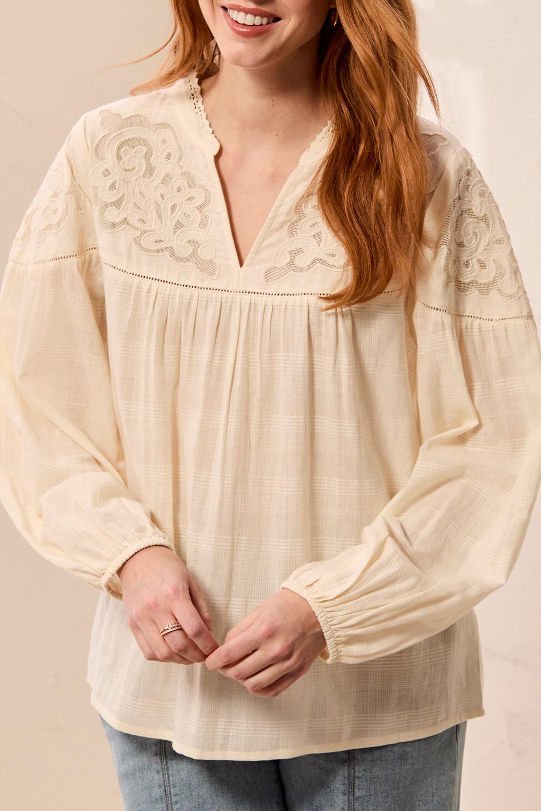 Longsleeve Blouse with Embroidery by Tribal