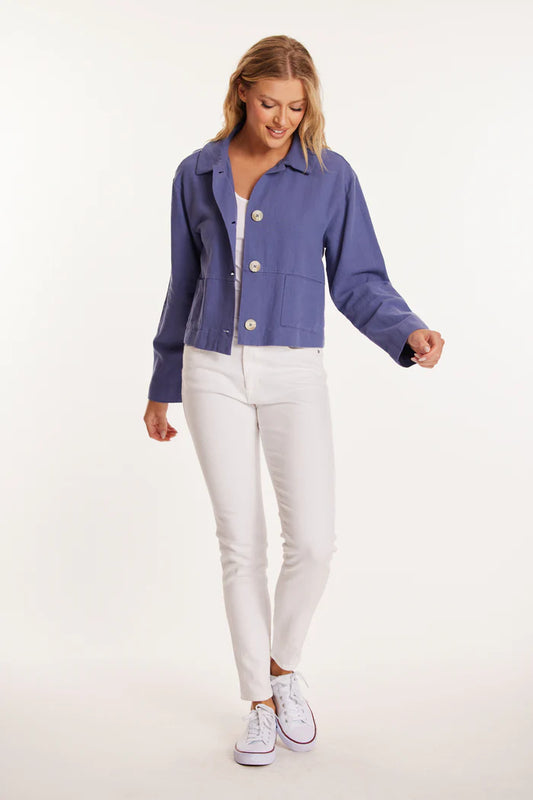 Long Sleeve Button Front Jacket by Bobi