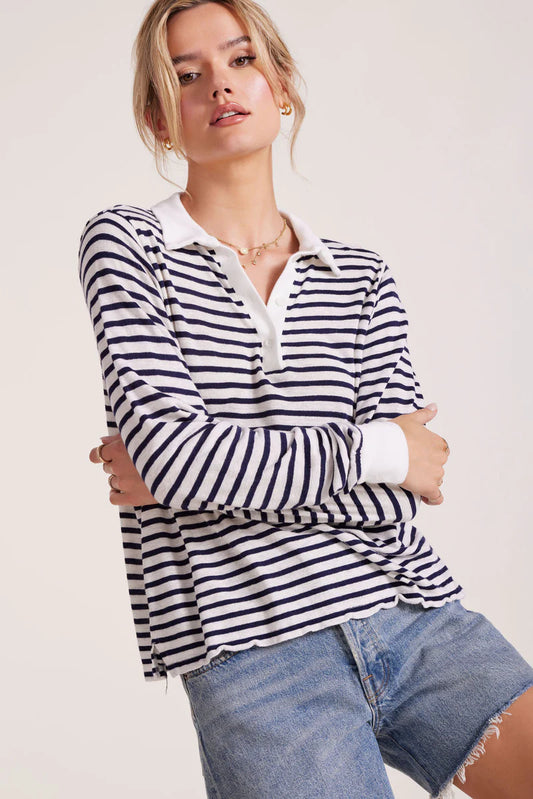 Long Sleeve Polo Tee by Bobi Los Angeles