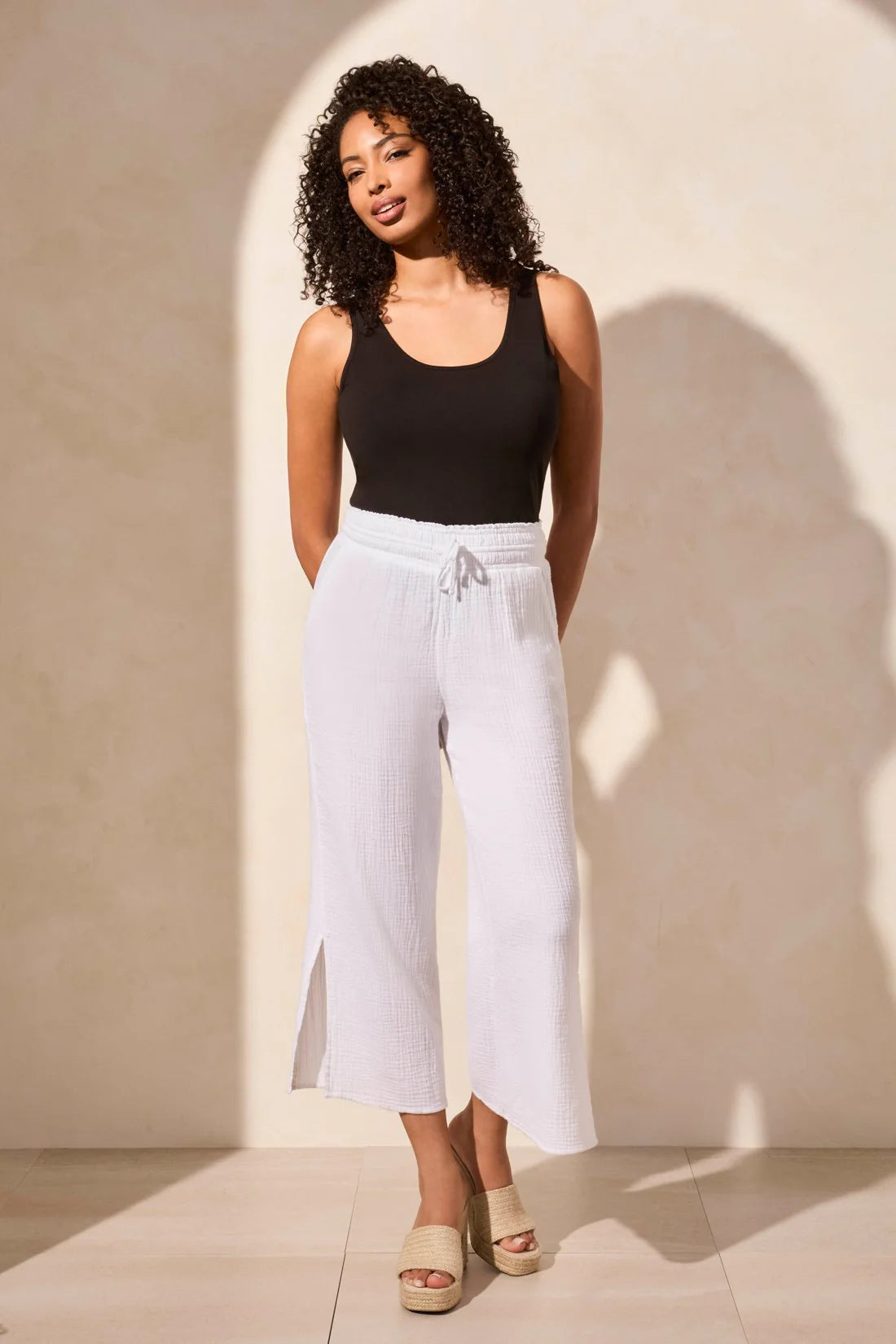 Wear 2 Ways Wide Leg Pant With Slits