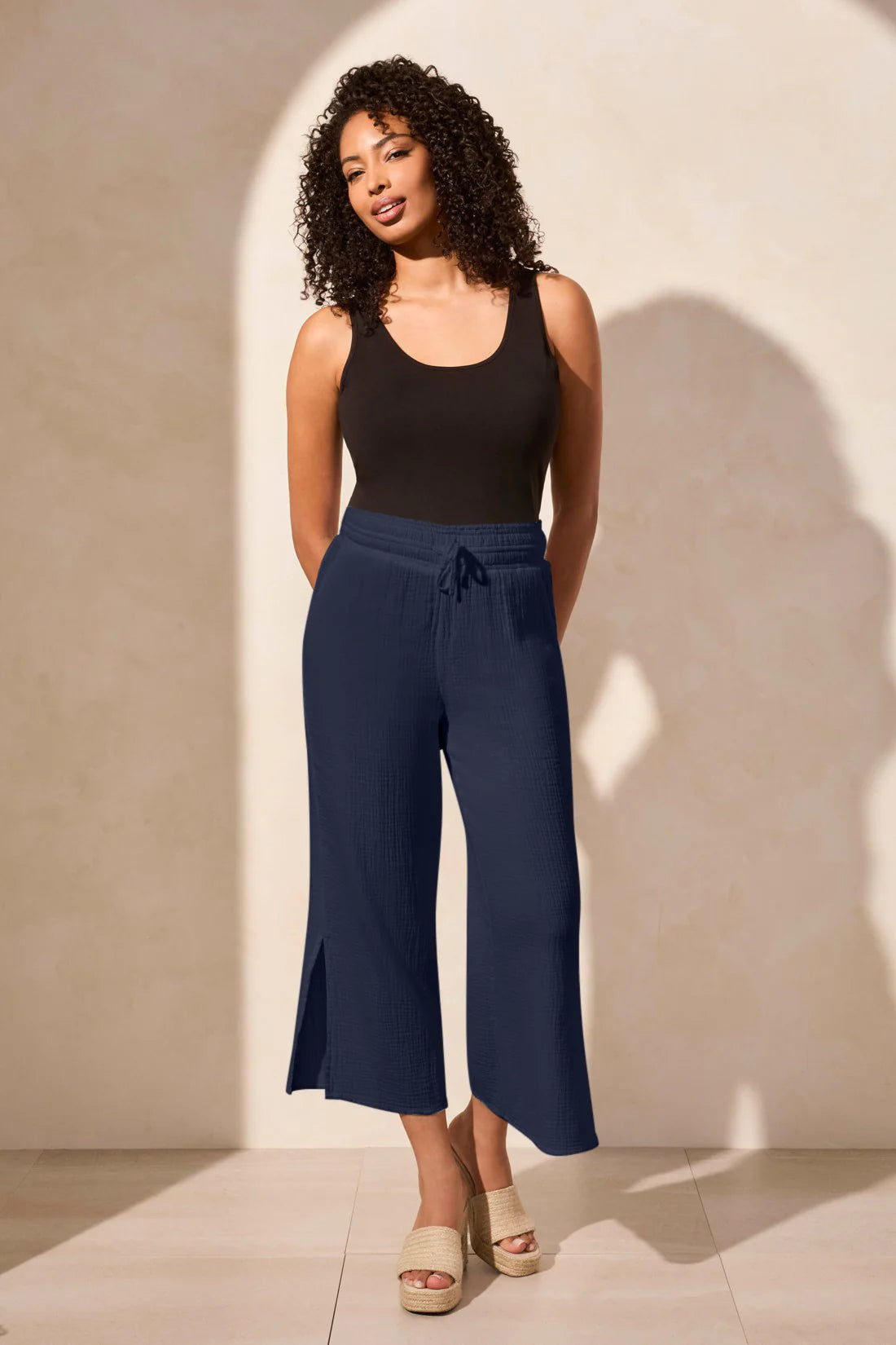 Wear 2 Ways Wide Leg Pant With Slits