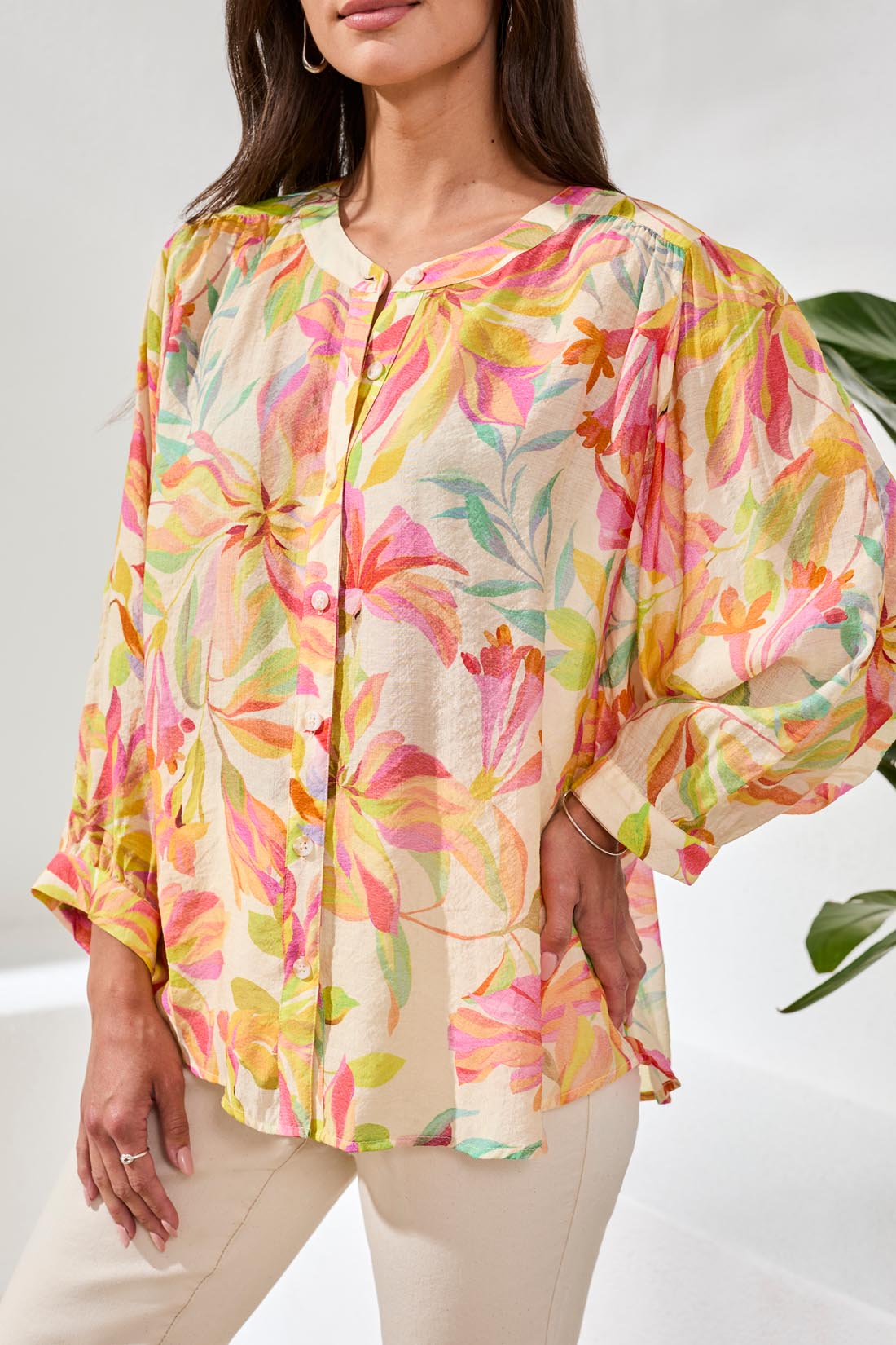 Dolman Sleeve Wide Blouse by Tribal