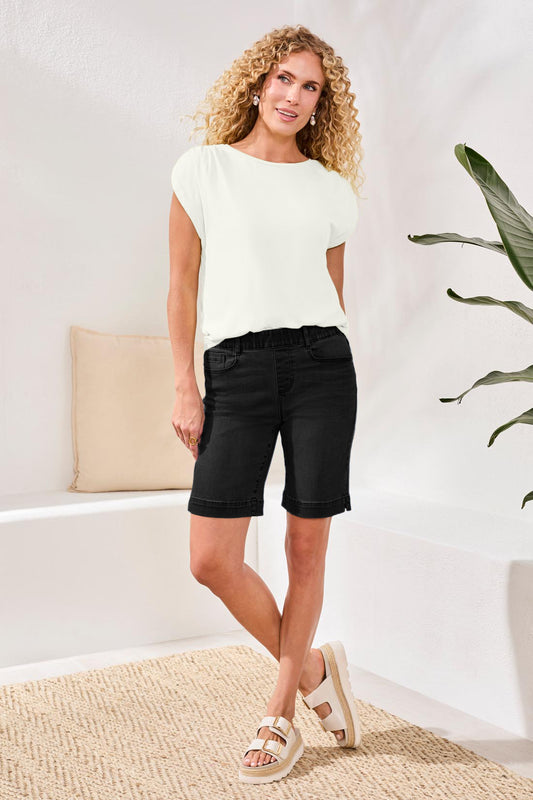 Audrey Pull On Wide Jeans by Tribal