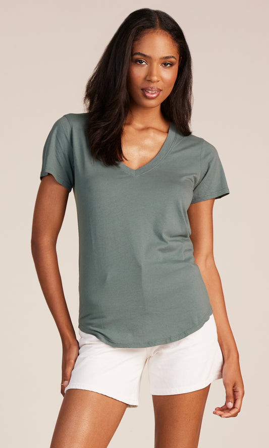 V-neck Short Sleeve T-shirt by Bobi Los Angeles