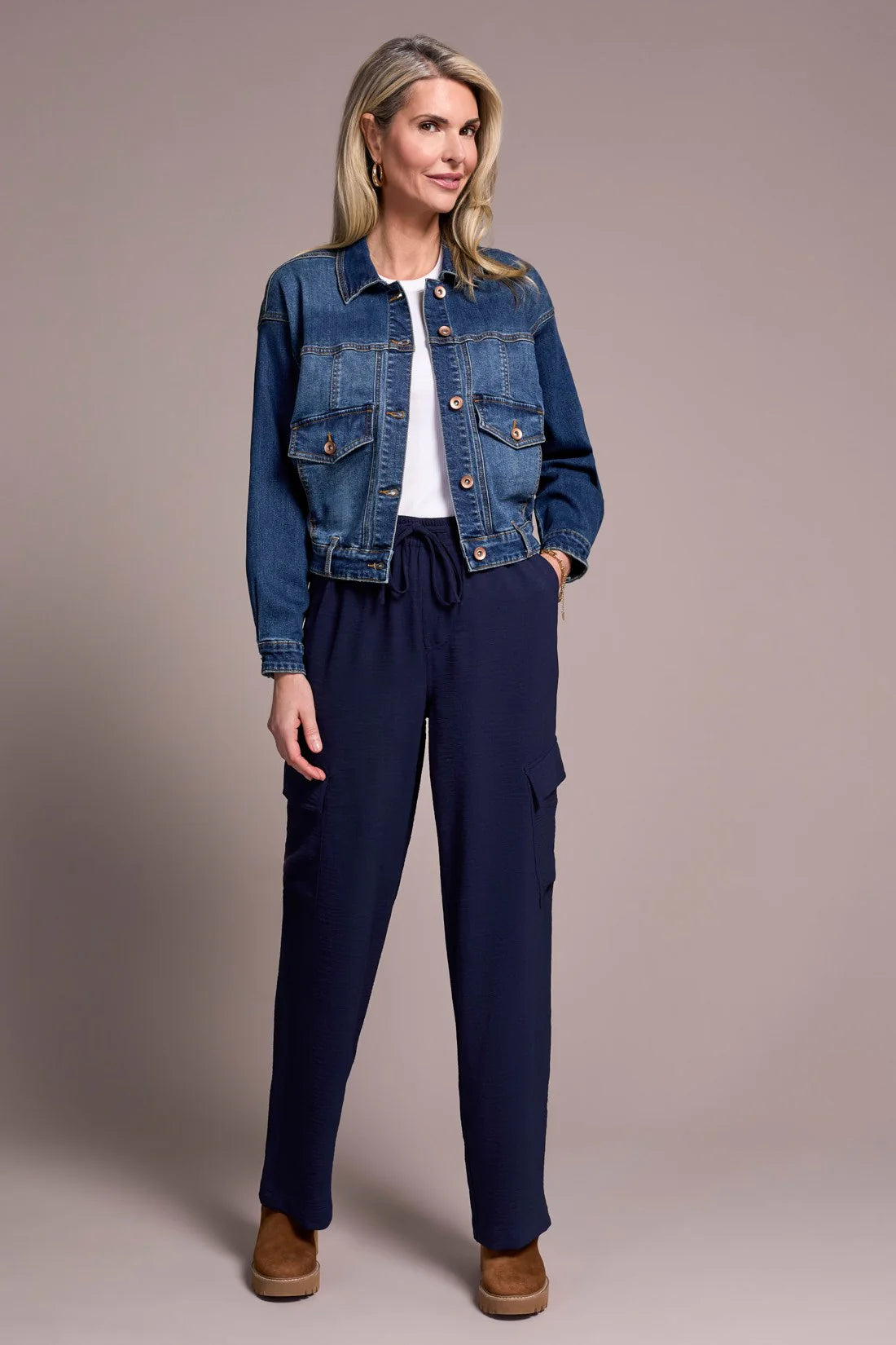 Jean Jacket With Sweater Fr by Tribal