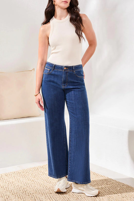 Brooke Hugging Wide Denim by Tribal