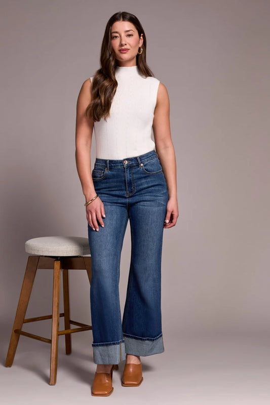 Brooke Palazzo Jeans with Cuff by Tribal