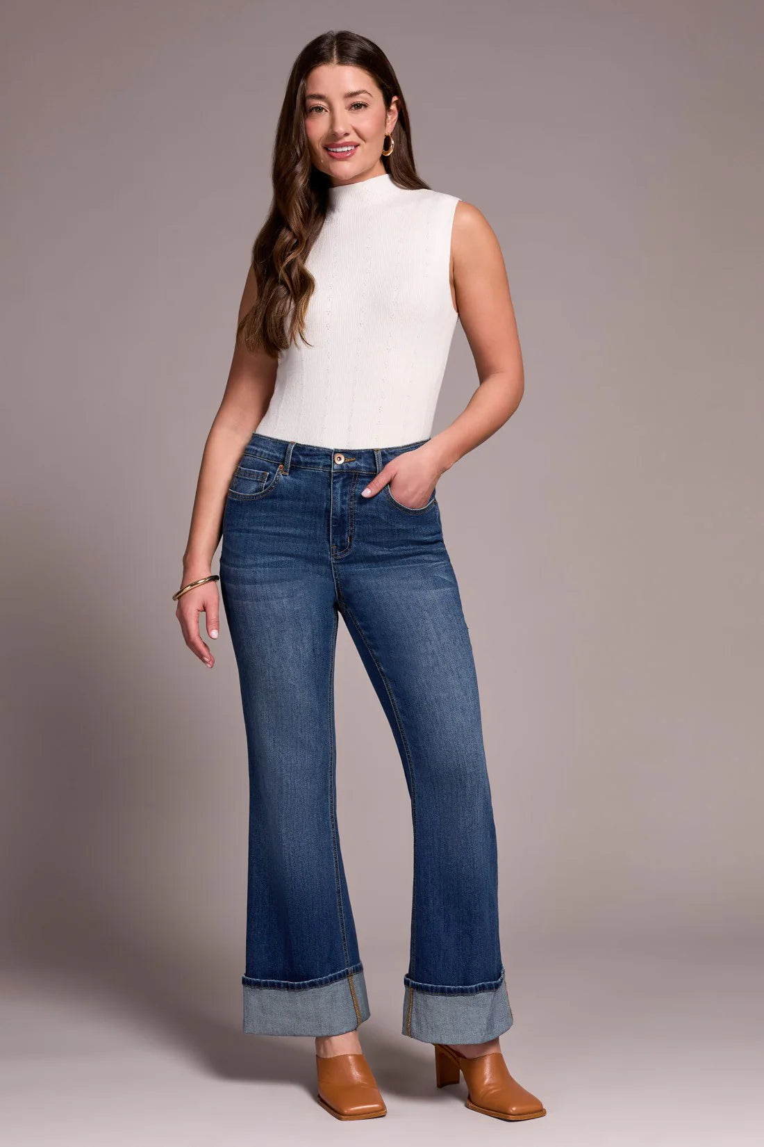 Brooke Palazzo Jeans with Cuff by Tribal