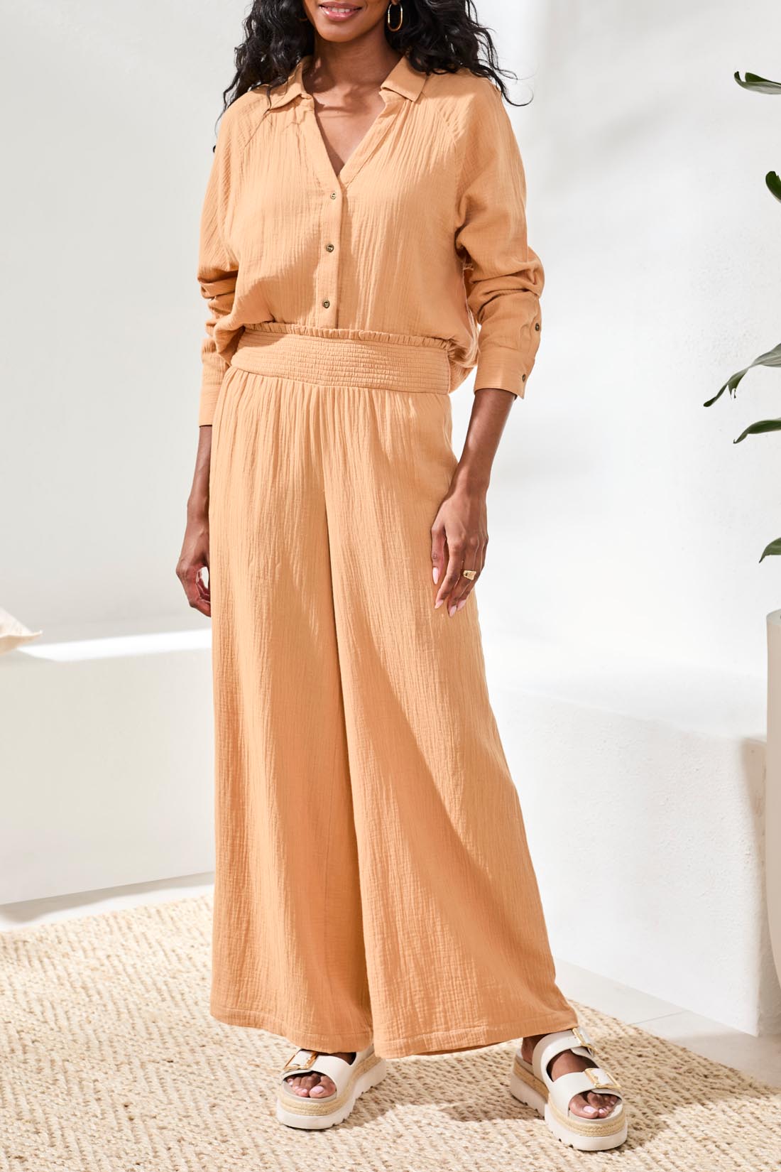 Flair Pants with Smocking by Tribal