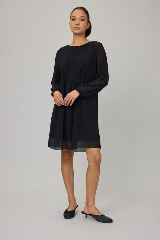 Georgette Plisse Dress by Pistache