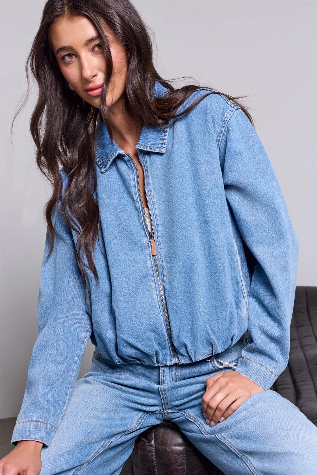 Bubble Denim Jacket with Back by Tribal