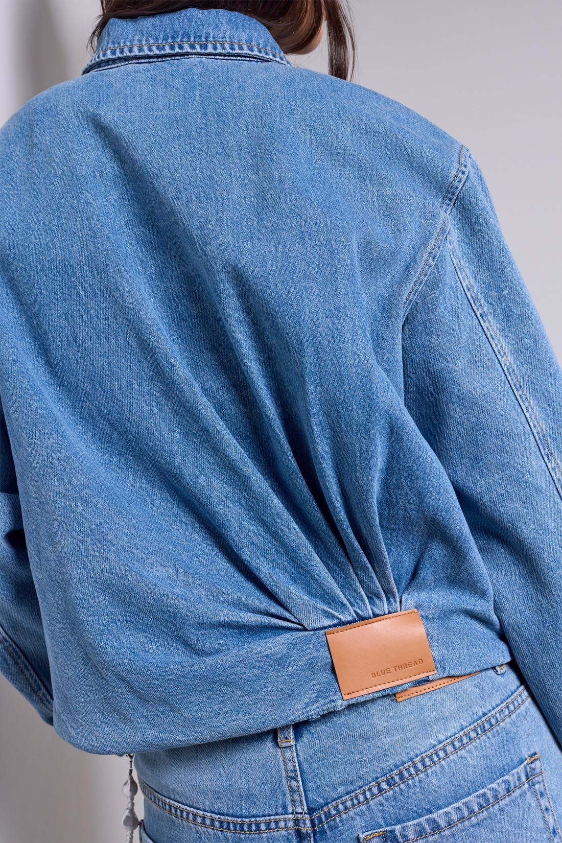 Bubble Denim Jacket with Back by Tribal