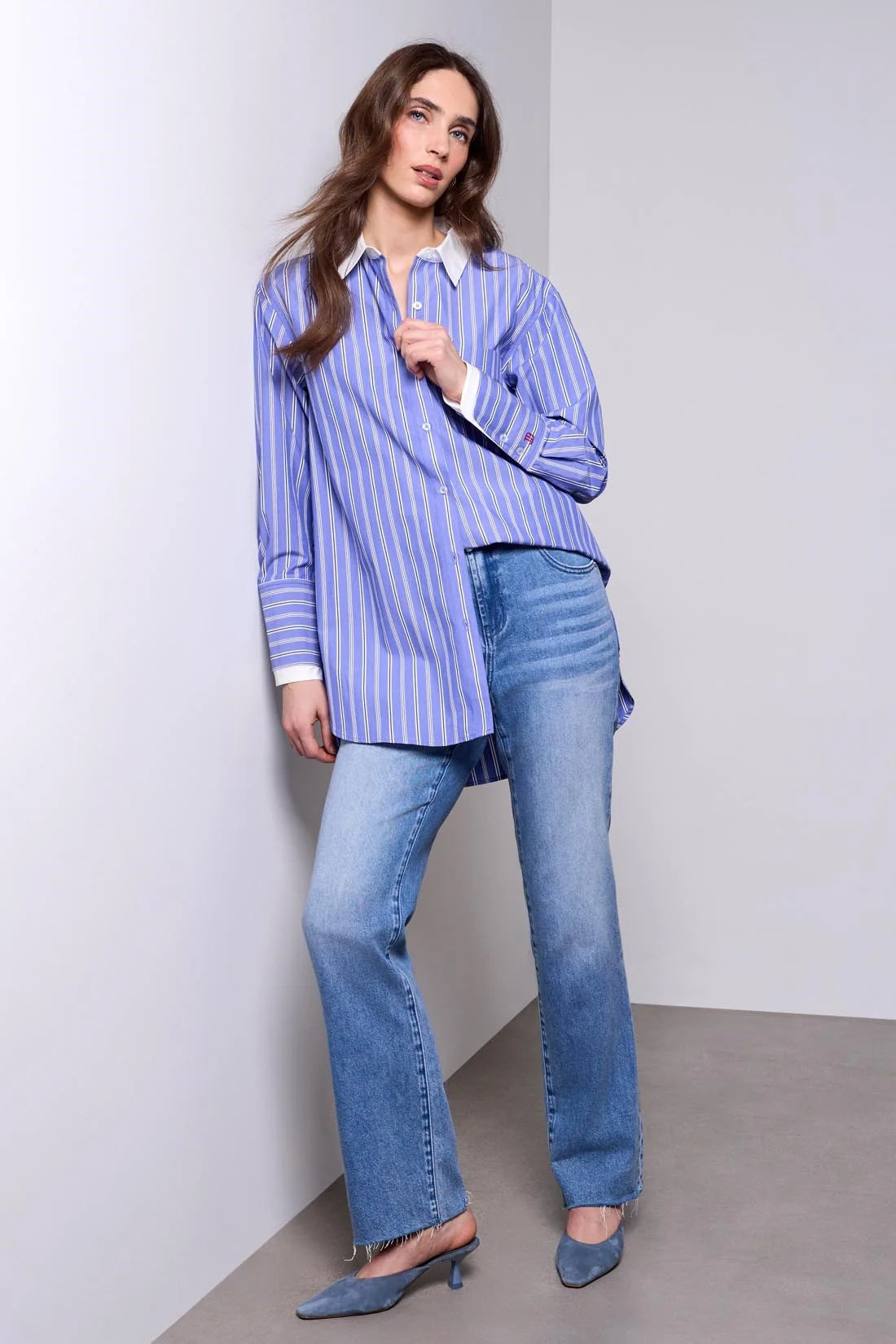 Shirt with Fancy Double Cuff Collar by Tribal
