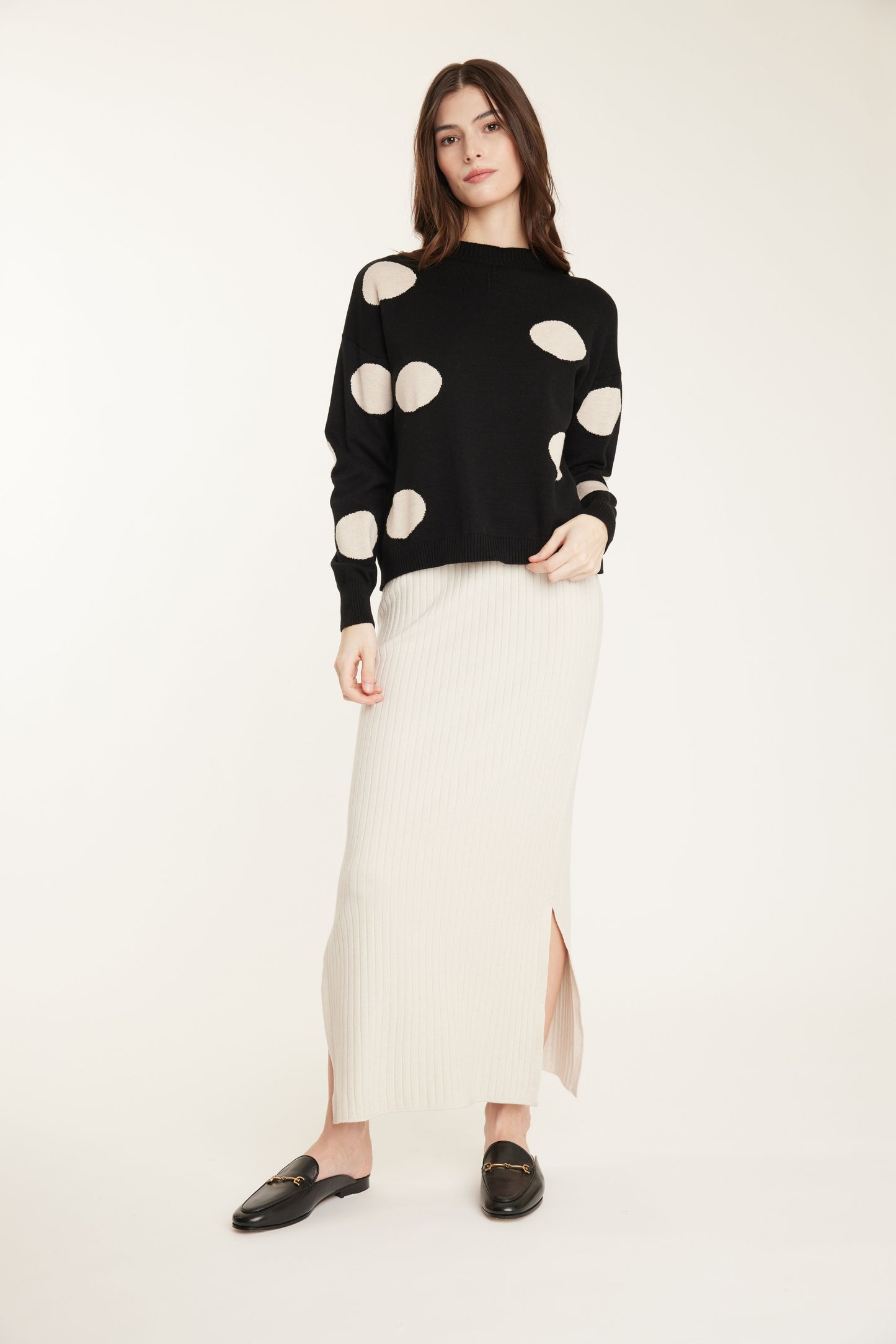 Dotted Knit Sweater by Pistache