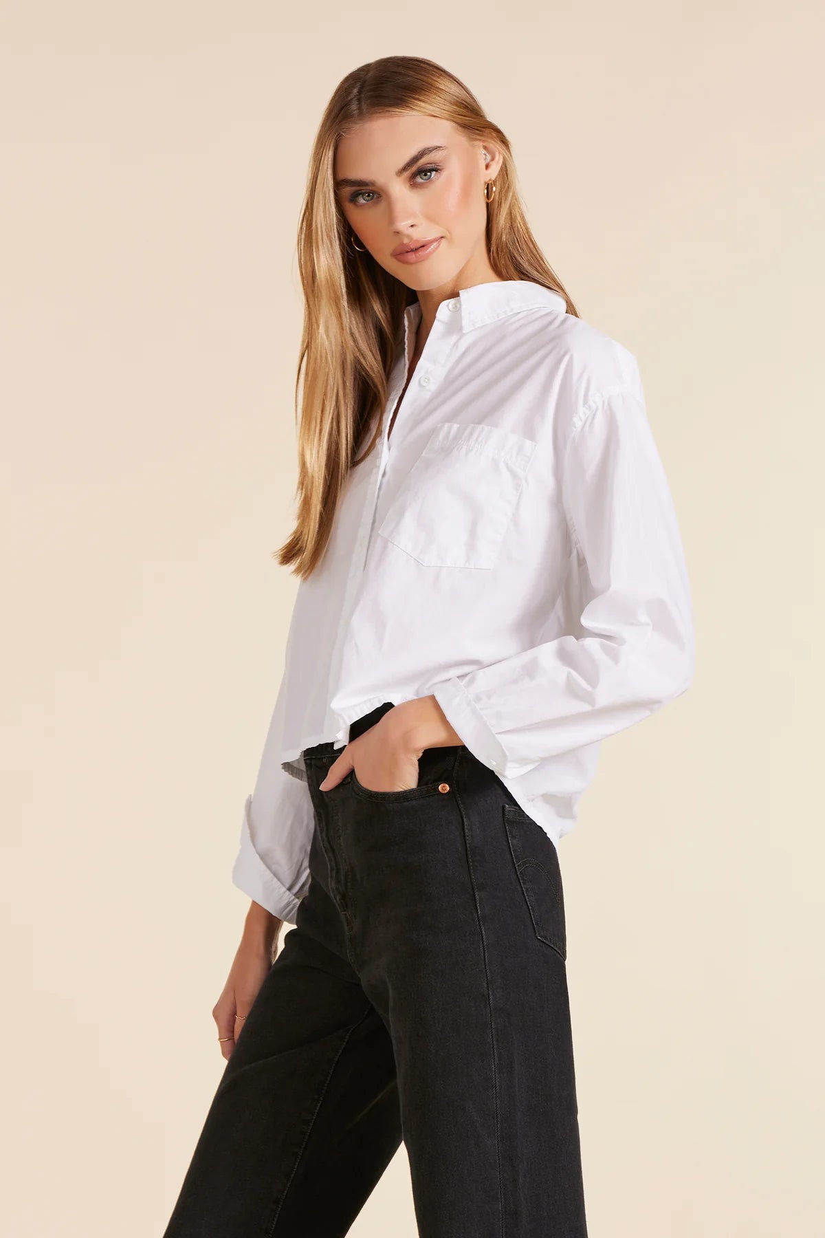 Cropped Boxy Shirt by Bobi Los Angeles