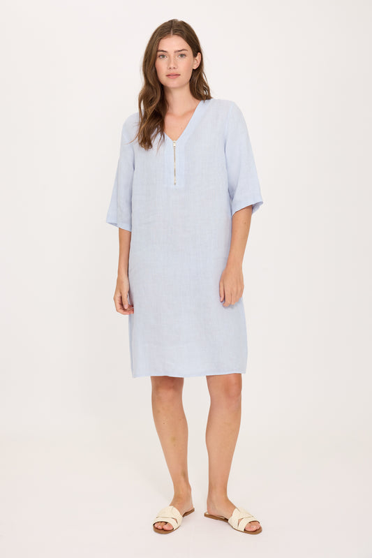 Linen Zippered Dress by Pistache