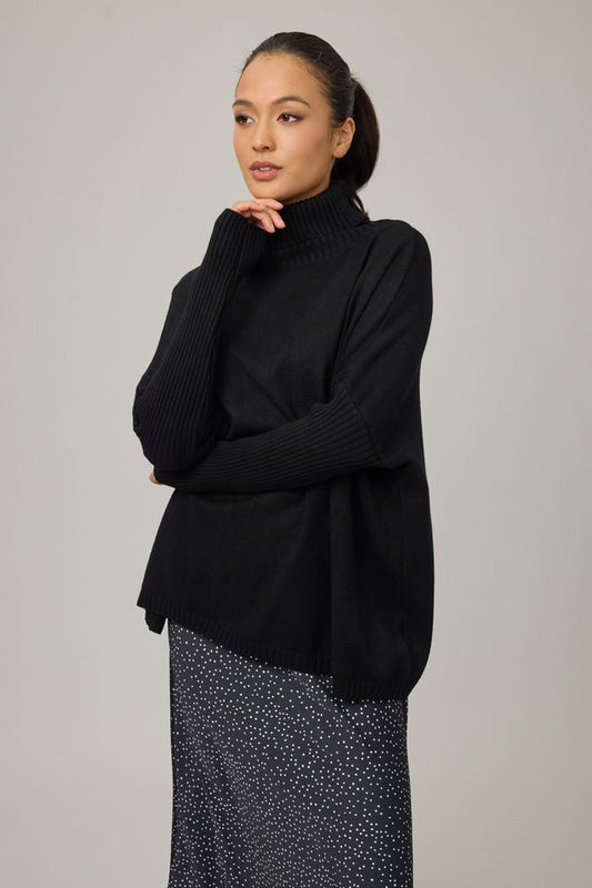 Oversized Turtleneck Knit Sweater by Pistache