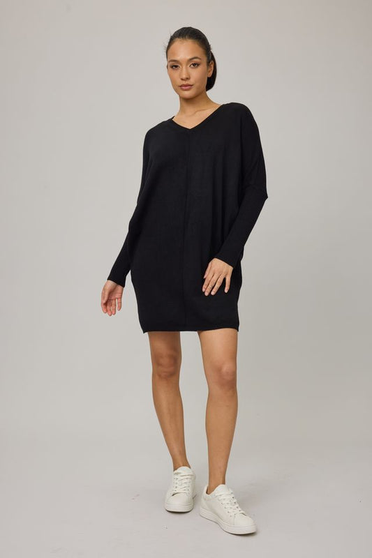 Knit Dress With Rib Sleeves by Pistache