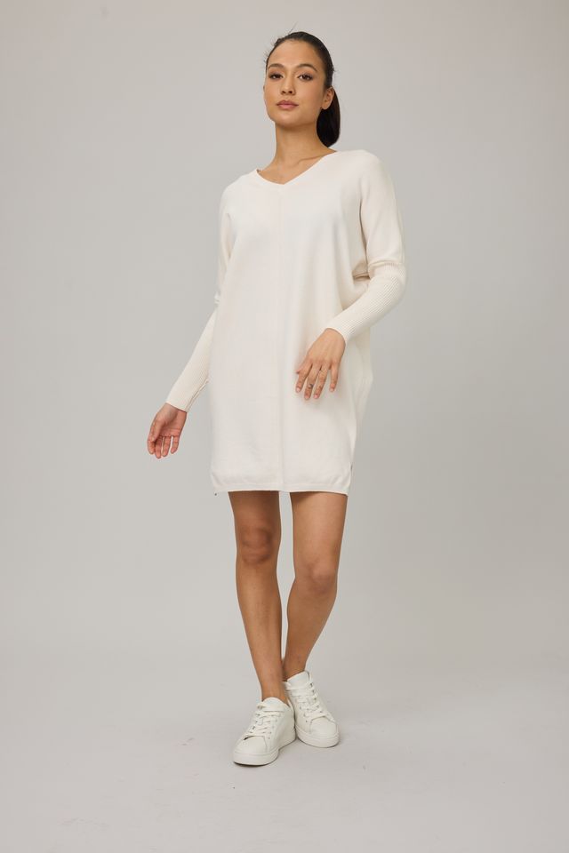 Knit Dress With Rib Sleeves by Pistache