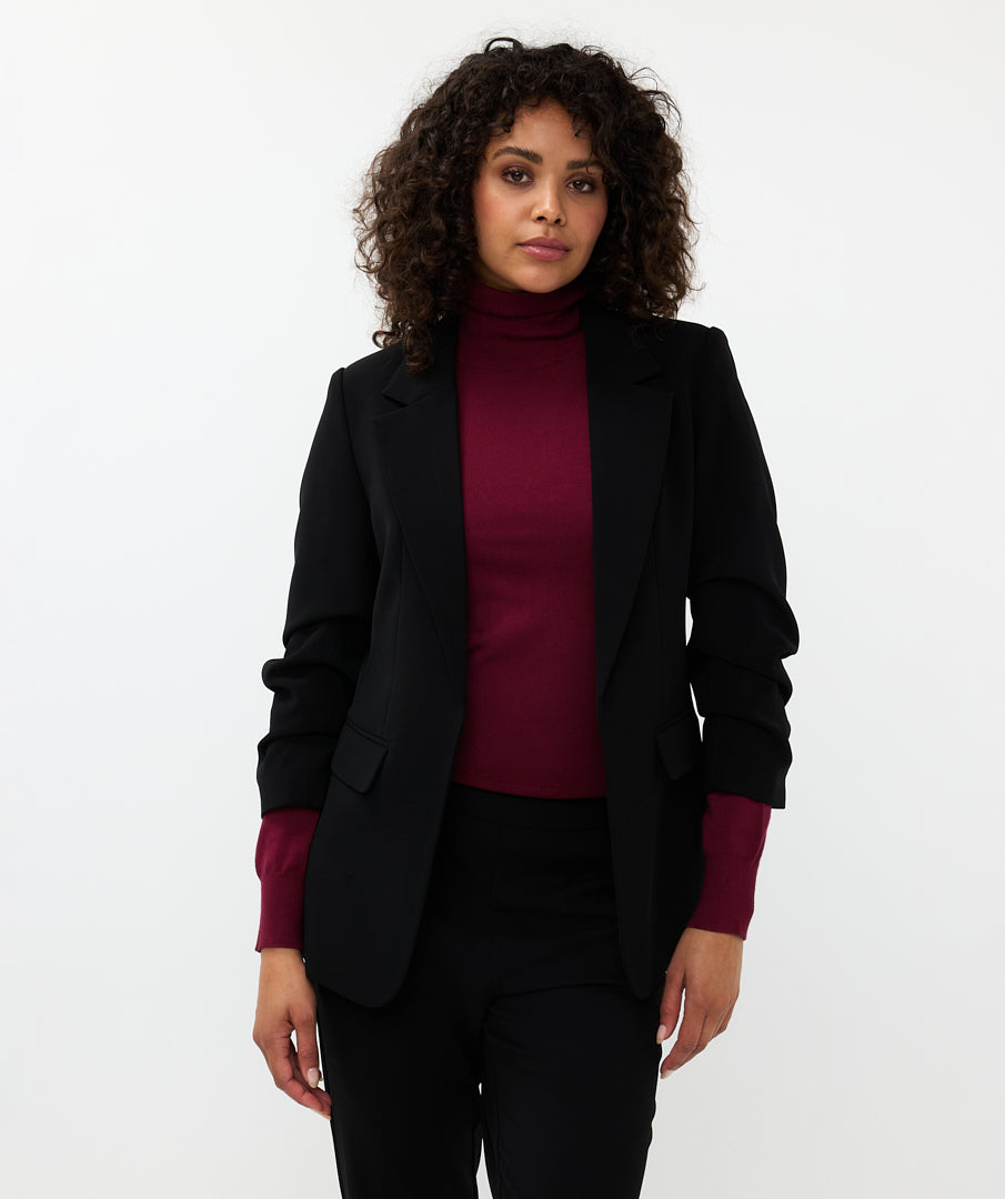 Gathered Sleeve Blazer by Esqualo