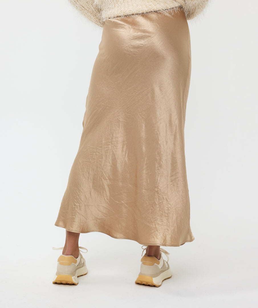 Crushed Satin Skirt by Esqualo