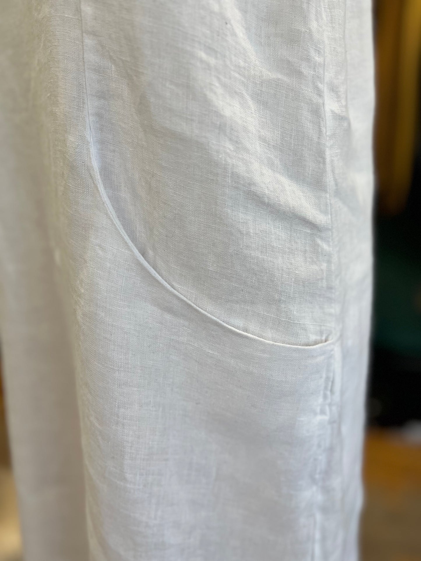 Sleeveless Linen Dress with Elastic Underarm by Pistache
