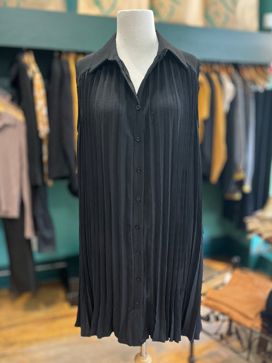 Pleated Collared Dress by Pistache