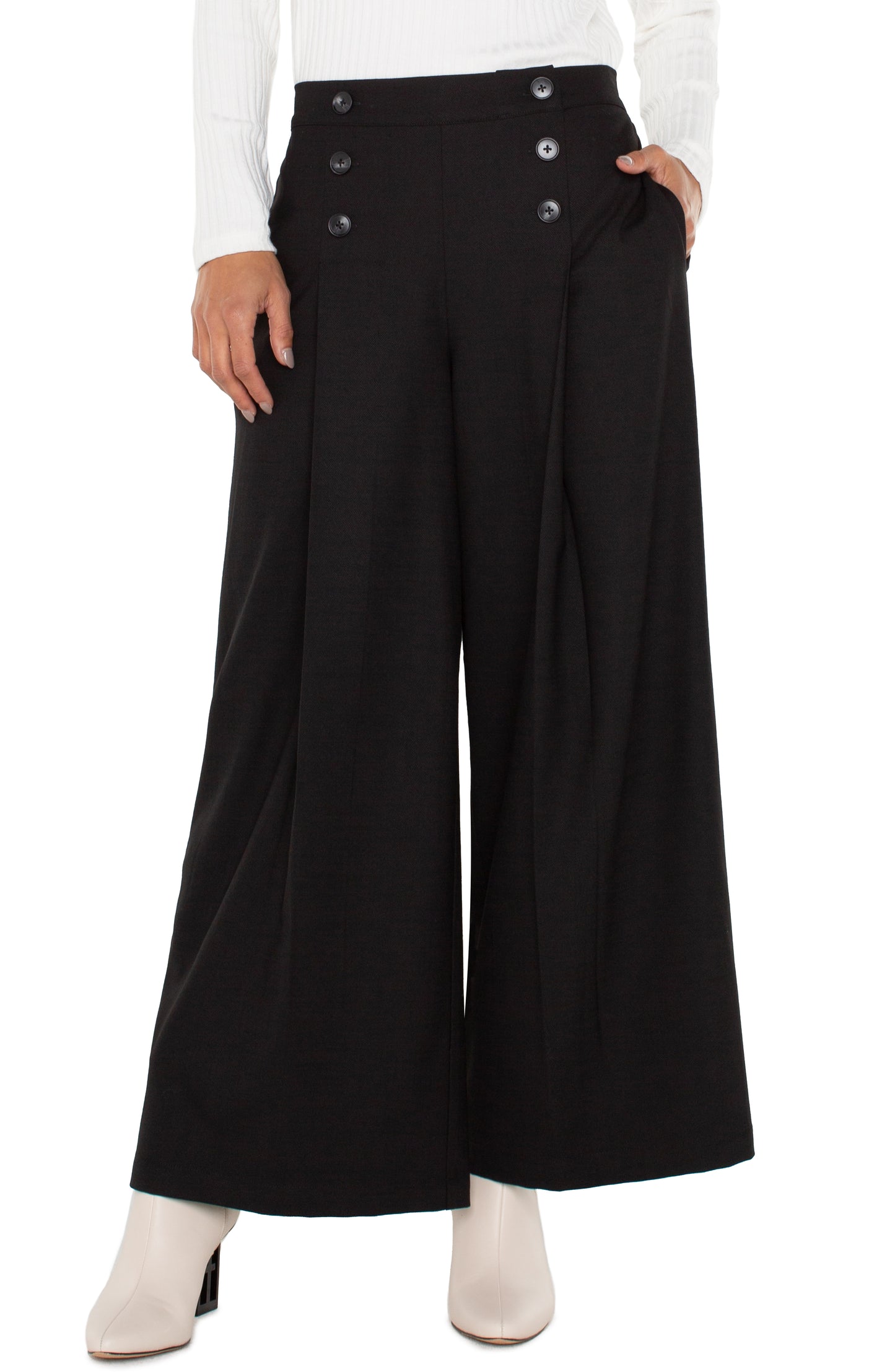 Sailor Wide Leg in Black by Liverpool