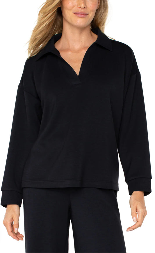 V-Neck Popover With Collar by Liverpool