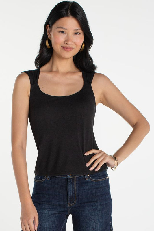 Sleeveless Built-in Bra Knit Top by Liverpool